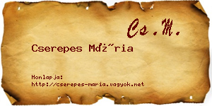 Cserepes Mária névjegykártya